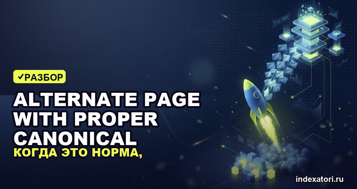 Alternate page with proper canonical: когда это норма, а когда — ошибка