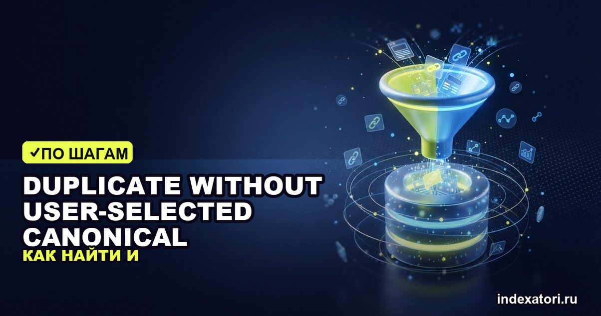 Duplicate without user-selected canonical: как найти и починить проблему в Search Console