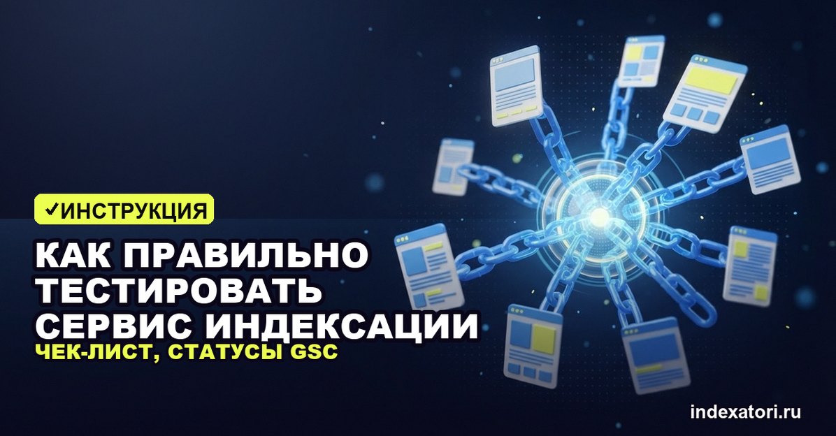 Как правильно тестировать сервис индексации: чек-лист, статусы GSC и шаблон отчёта