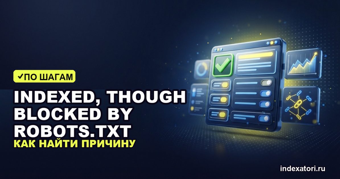 Indexed, though blocked by robots.txt: как найти причину и вычистить статус в 2026 году