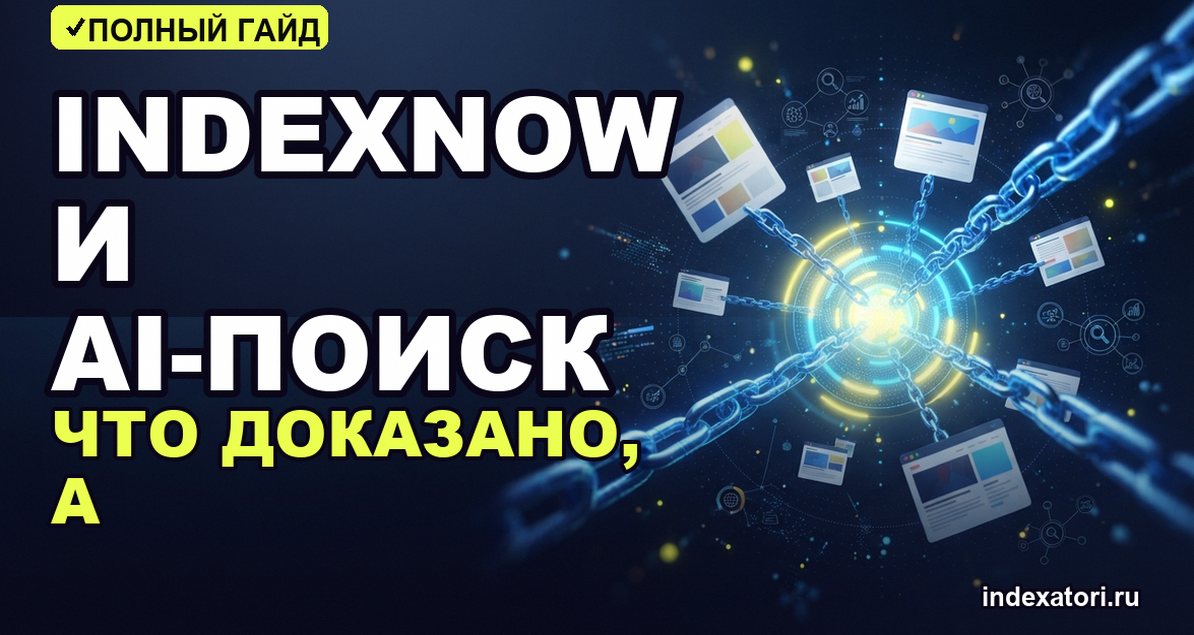 IndexNow и AI-поиск: что доказано, а что миф в 2026 году