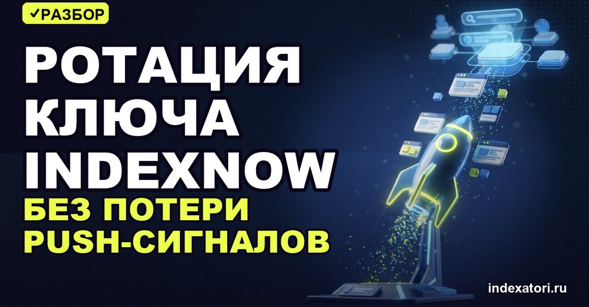 Ротация ключа IndexNow без потери push-сигналов