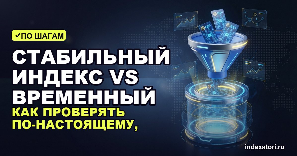Стабильный индекс vs временный: как проверять по-настоящему, а не за 24 часа
