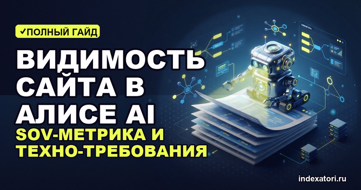 Видимость сайта в Алисе AI: SoV-метрика и техно-требования Q2 2026