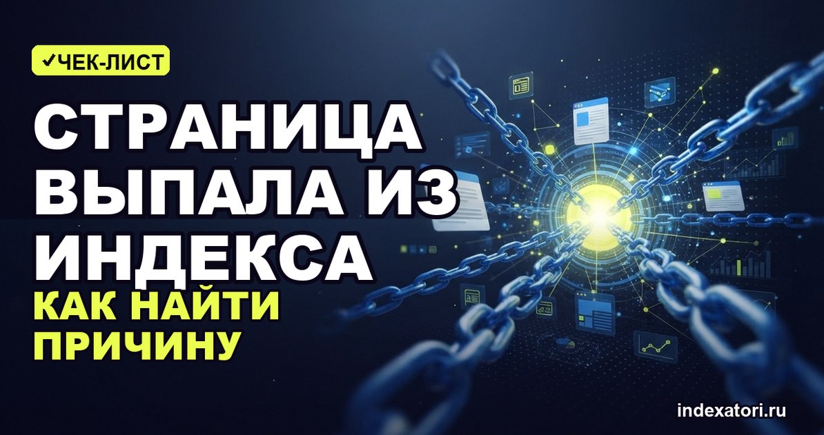 Страница выпала из индекса: как найти причину за 10 минут и вернуть её обратно
