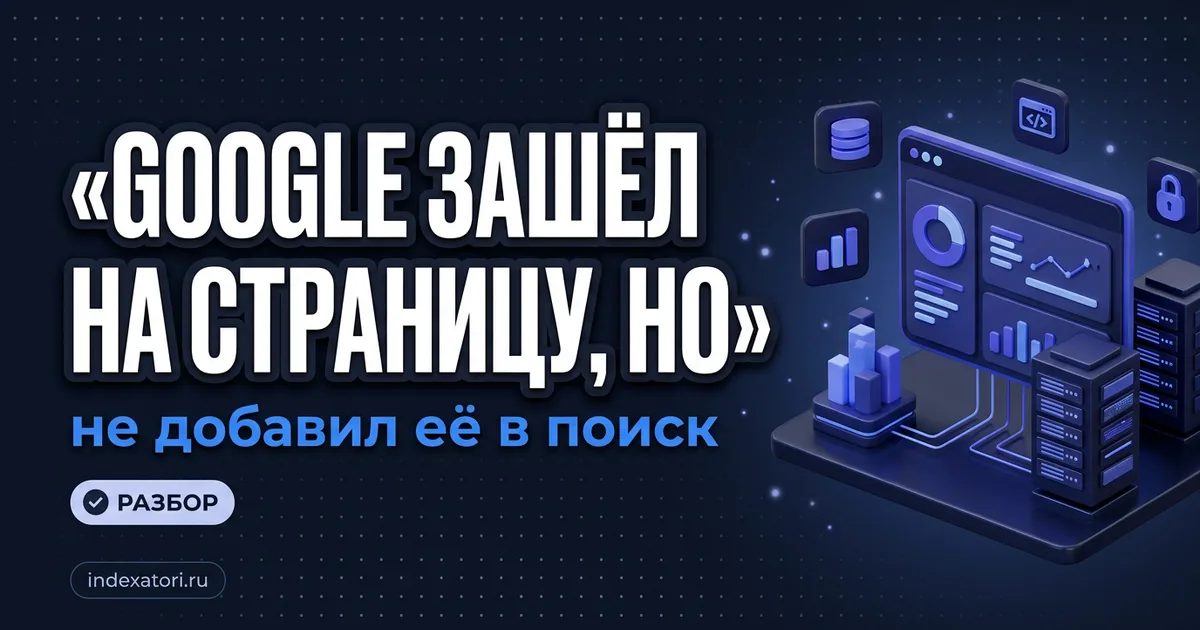 Google просканировал страницу, но не проиндексировал: пошаговый разбор статуса «Crawled - currently not indexed»