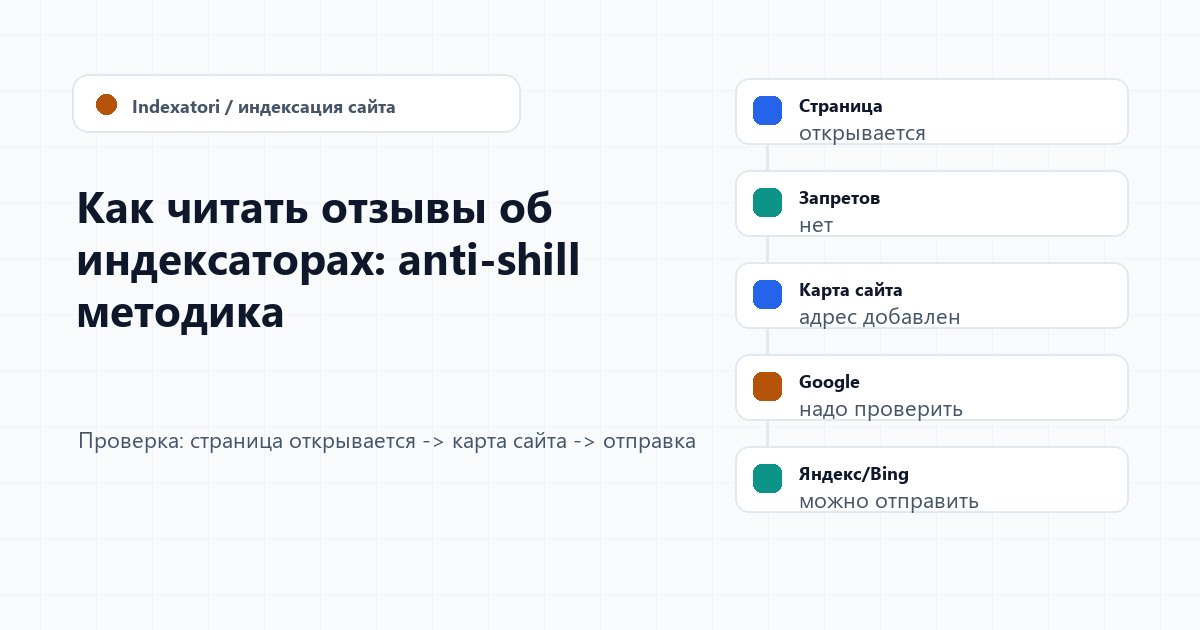 Как читать отзывы об индексаторах: anti-shill методика