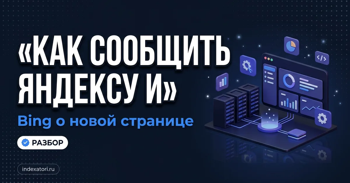 Как сообщить Яндексу и Bing о новой странице через IndexNow